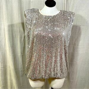 Maurices Gold Sequin Tank